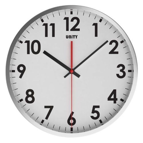 Unity wandklok - wit - 5060204114205