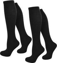 NORMANI 2 paar compressiekniekousen voor op reis, zwart, maat 39-42