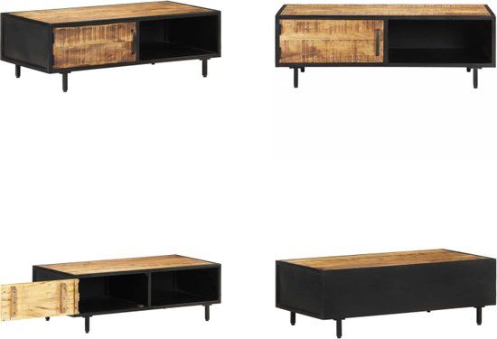 vidaXL Salontafel 105x50x35 cm ruw mangohout