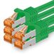 1aTTack CAT7 Netwerkkabel CAT Kabel 5 x 0.5m Groente - RJ45 10 Gigabit SFTP PIMF LSZH LAN Kabel