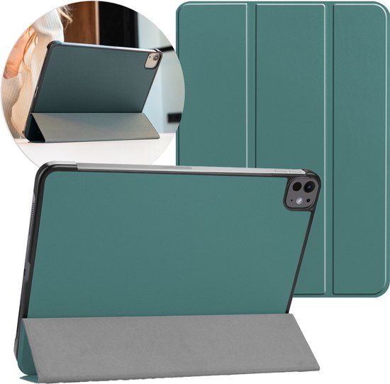iMoshion Trifold Bookcase - Tablet Hoes voor iPad Pro 13 (2024) - Donkergroen