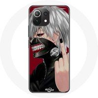 Maniacase Hoesje voor Xiaomi Mi 11 Lite Tokio Ghoul Kaneki Ken Masker Anime vinger