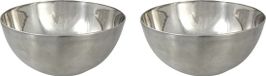 Svenska Living - 2x Kommetje - Mat Zilver - RVS - Ø19 x 9.5 cm