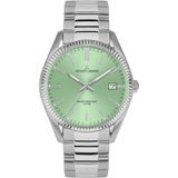 Jacques Lemans 50-3F Polshorloge Heren Quartz Derby Blauw Zilverkleurig Staal Mineraalglas 10 ATM