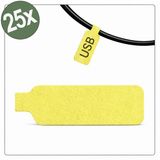 Quadrios 26CA794 Kabeletiket 20 x 40 mm Geel 25 stuks