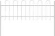 vidaXL Tuinhek Wit 1.7 x 0.6 m Poedercoated Staal