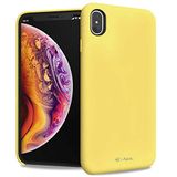 i-Paint Beschermhoesje voor iPhone XS Max van geel silicone met microvezel - Solid Case Yellow