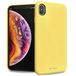 i-Paint Beschermhoesje voor iPhone XS Max van geel silicone met microvezel - Solid Case Yellow