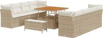 vidaXL Tuinbank Set Beige en Crèmewit