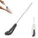 Bouteille brosse nylon - 40 cm - Tête de brosse coudée - Noir