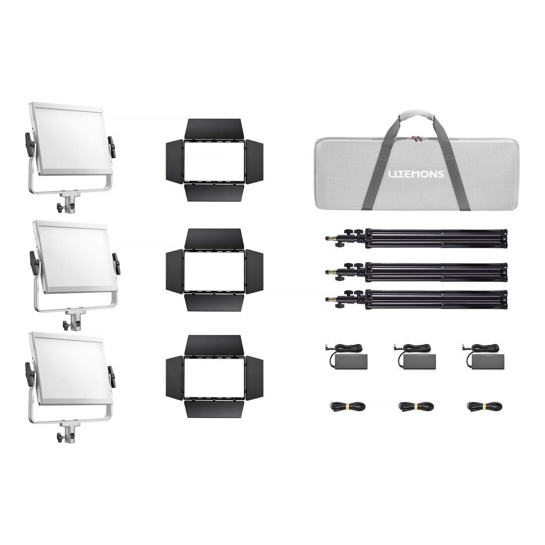 Godox Litemons LP1200R RGB LED Light Panel 3-light kit