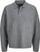 JACK & JONES Bradfort knit polo regular fit - polo pour hommes avec col polo - gris (medium grey melange)