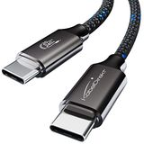 KabelDirekt – 4K USB C-kabel – 1m, 20Gbit/s, 240W, metaal