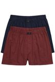 JP 1880 - Heren - Boxershorts OEKO-TEX set van 2 onderbroek - Kastanjebruin - Maat XXL