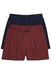 JP 1880 - Heren - Boxershorts OEKO-TEX set van 2 onderbroek - Kastanjebruin - Maat XXL