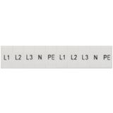 Siemens - Plaquette met horizontaal opschrift l1-l2-l3-pe-n 5-2 mm