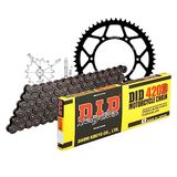 Kettingset DID Kettingset staal 420D / 130 clipslot voor Derbi Senda SM DRD X-Treme Pro Racing R Ltd Edition Evo, Gilera SMT Euro 4 50 cc