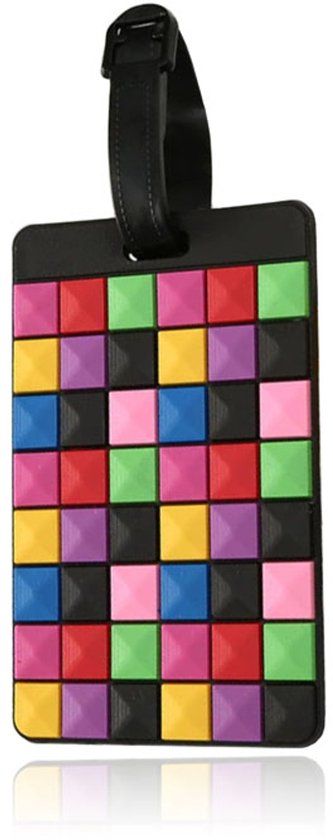 LGT JWLS Lookinggoodtoday Bagagelabel - Squares - Multicolor