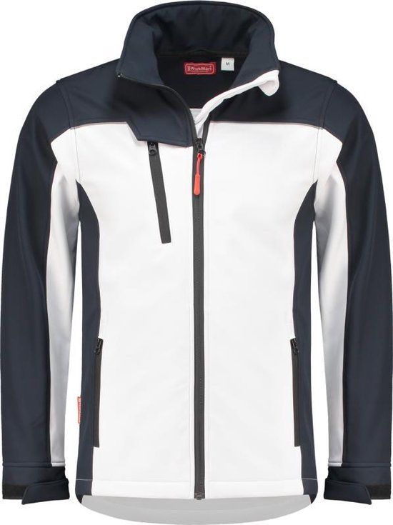 Workman Softshell Jack 2501 - Wit/Navy - XXL