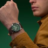 Timberland ILG of Switzerland AG Horloge Ashmont Heren Polshorloge Groen Staal Leer Bruin
