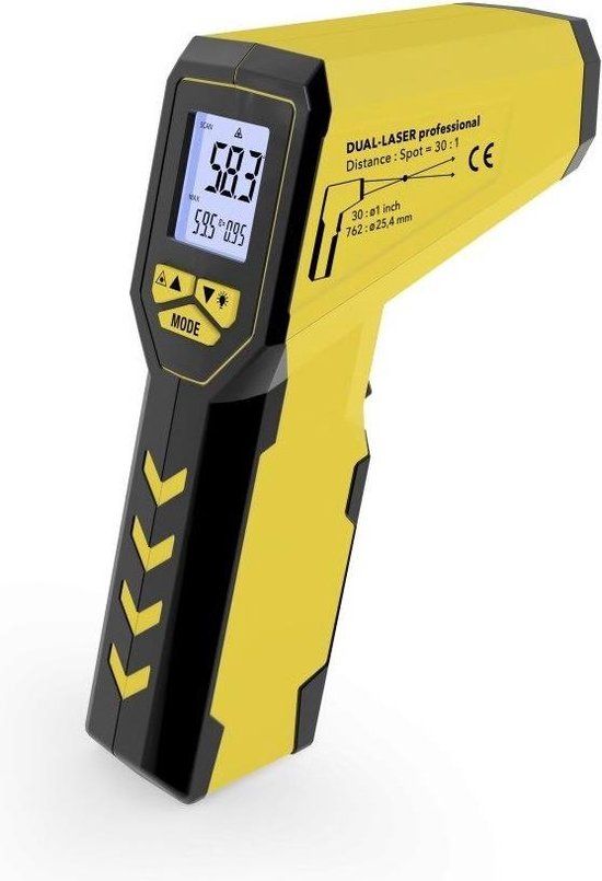TROTEC Pyrometer / Infrarood-Thermometer TP7 Multipunt Laser