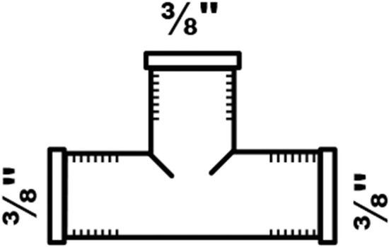 KIRCHHOFF MS T-stuk, blanco, 3/8"BI