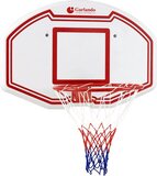 Garlando Boston Basketbalbord - 91 x 63 cm - Basketbalring met Bord en Net - Wit/Rood/Blauw