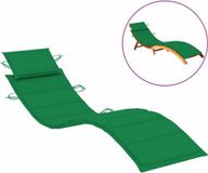 vidaXL Ligbedkussen - 186x58x4 cm - Oxford stof - Groen