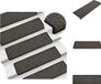 vidaXL - Tapis d'escalier - Autocollant - 15 pièces - Aspect sisal - 65x21x4cm - Anthracite