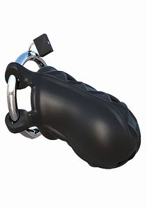 Fantasy C-Ringz - Extreme Silicone Cock Blocker - Black - 0603912358636