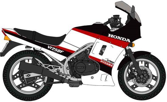 Hasegawa Honda VT250F (MC08) Integra 1985 Wing Speciale Editie Modelbouwset 1:12