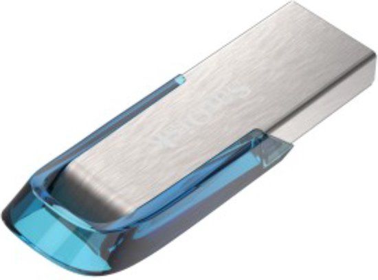 SanDisk Ultra Flair USB Flash Drive - 32GB - Blue/Silver