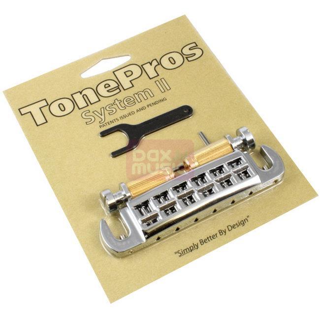 TonePros AVT2-G-C Wraparound Adjustable Bridge chroom