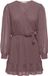 ONLY - ONLTIVA L/S DOBBY WRAP DRESS NOOS WVN - Dames - Mini jurken - S - Polyester - Rose Brown