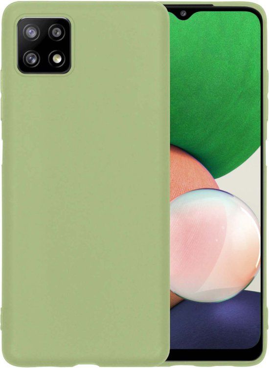 LUQ - Samsung Galaxy A22 4G Hoesje - Siliconen Back Cover - Groen