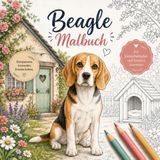 Beagle Malbuch: Liebevolle Beagle zum Ausmalen – Entspannende und abwechslungsreiche Motive für Kinder und Erwachsene