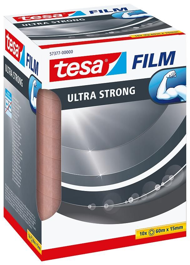 tesa 57377-00000-02 - Kantoortape - Transparant - 15 mm x 10 stuks