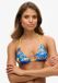Superdry Triangelbikinitop met koordjes Dames Blauw Dolphin Ocean Gebloemd Halter Mouwloos Polyester/Élasthanne XS