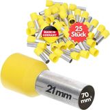Kalitec 25 stuks AE7021GE adereindhulzen geïsoleerd 70mm² 21mm lang geel