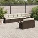 Prolenta Maison Exclusive - Tuinset voor in de tuin, 8-delig, met kussens, bruin, van polyrotan