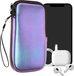 kwmobile telefoontasje universel geschikt voor XL - 6,7/6,8" smartphones - 17,2 x 8,4 cm - Housse avec fermeture éclair et dragonne - En lilas métallisé