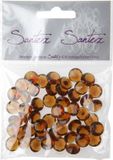 Merkloos Hobby/decoratie nep diamantjes/steentjes - 200x - bruin - klein - D1,2 x H0,7 cm
