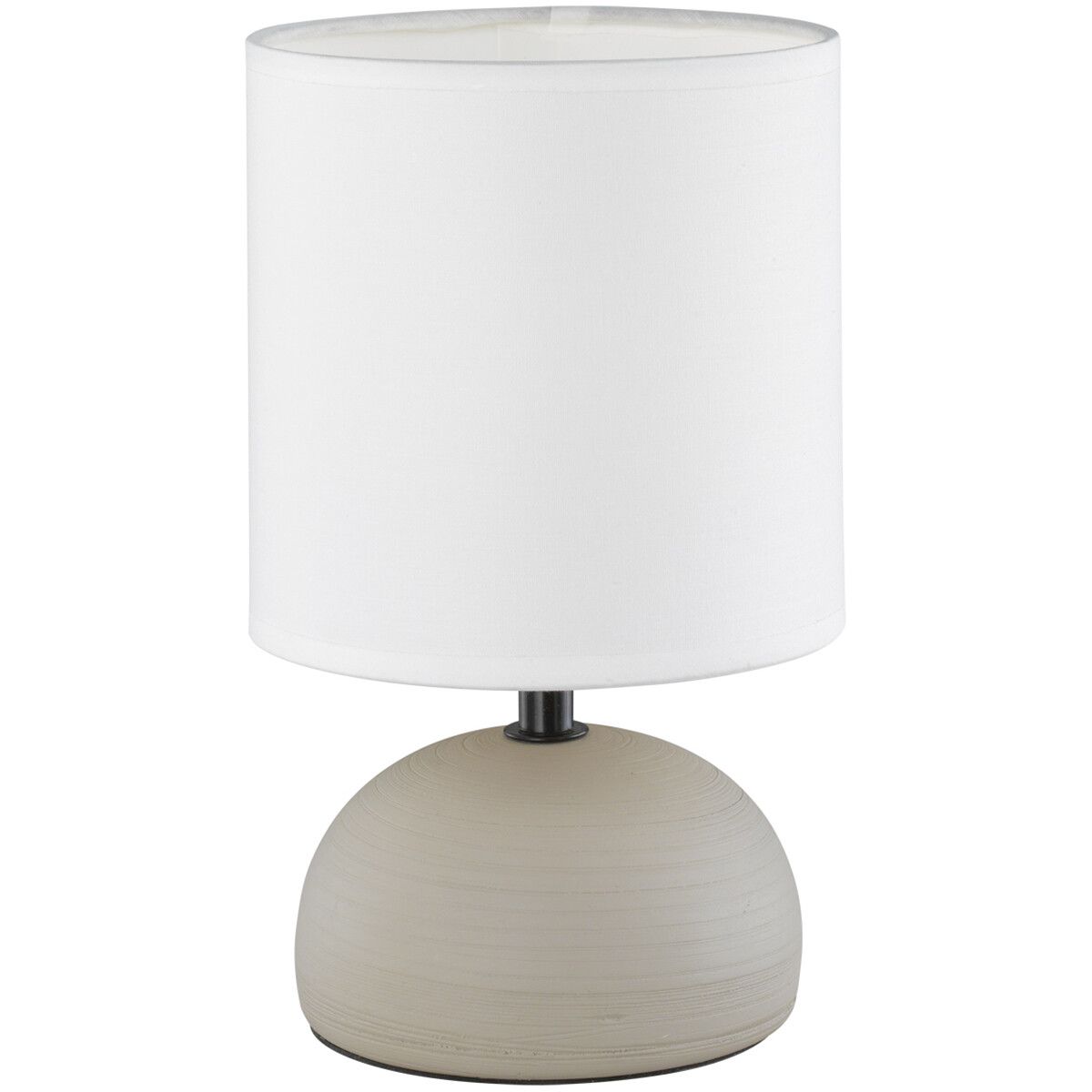 BES LED Trion Lucifer Tafellamp - E14 - Rond - Mat Grijs - Keramiek - Ø14cm
