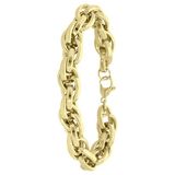 Lucardi Dames Plated armband Lilou - Staal - Armband - Cadeau - 20 cm - Goudkleurig