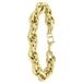 Lucardi Dames Plated armband Lilou - Staal - Armband - Cadeau - 20 cm - Goudkleurig