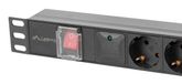 Lanberg PDU-05F-0200-IEC-BK energiedistributie 5 AC-uitgang(en) 1U Zwart