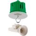 lightbulbsocket Zenitech Kit Dcl Point De Centre Murs Pleins Ø65mm + Fiche + Douille E27 + Crochet - Vert