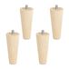 Sotech Set de 4 pieds de meuble hêtre brut H 100 mm / conique Ø 45/25 mm avec vis de réglage M8