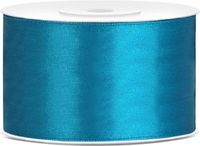 Merkloos Hobby Sierlint satijn - Turquoise - 25 meter