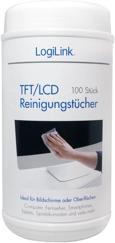 LogiLink Moist Wipes for Screens (100 Units)